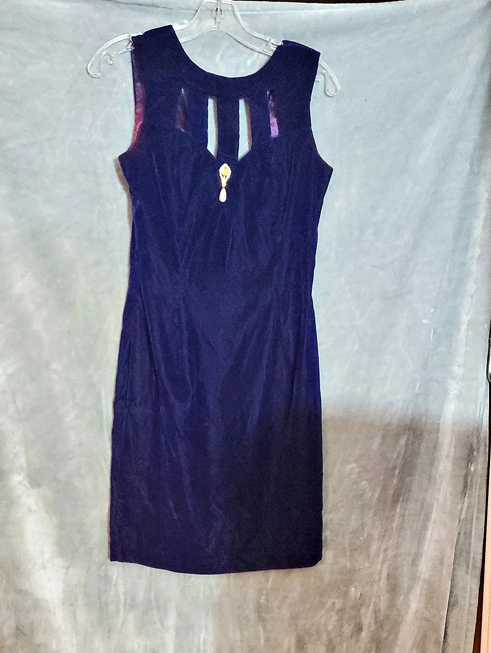 Jessica McClintock Purple Sleeveless Midi Dress Size 9/10 Gunne Sax